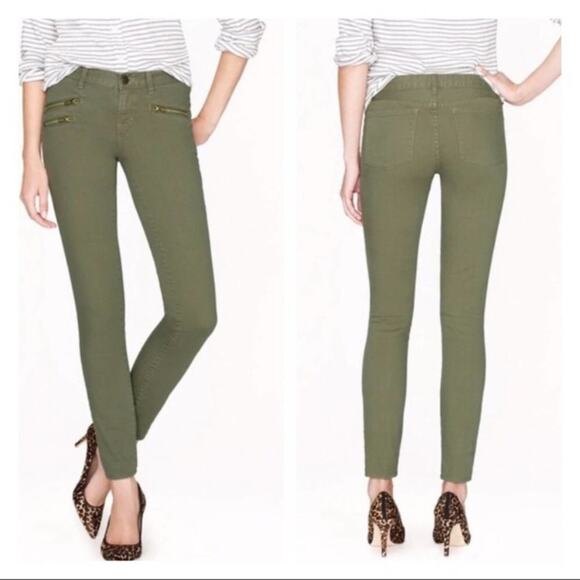 J. Crew Jeans Toothpick Skinny Jeans Size 25 Green - Picture 9 of 9